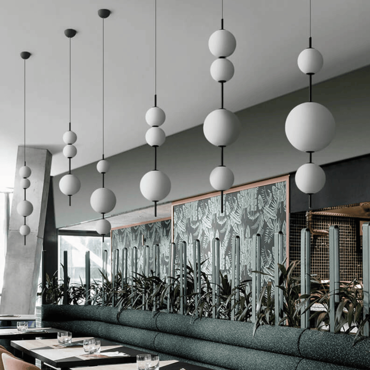 Arlo Modern White Glass Ball Pendant