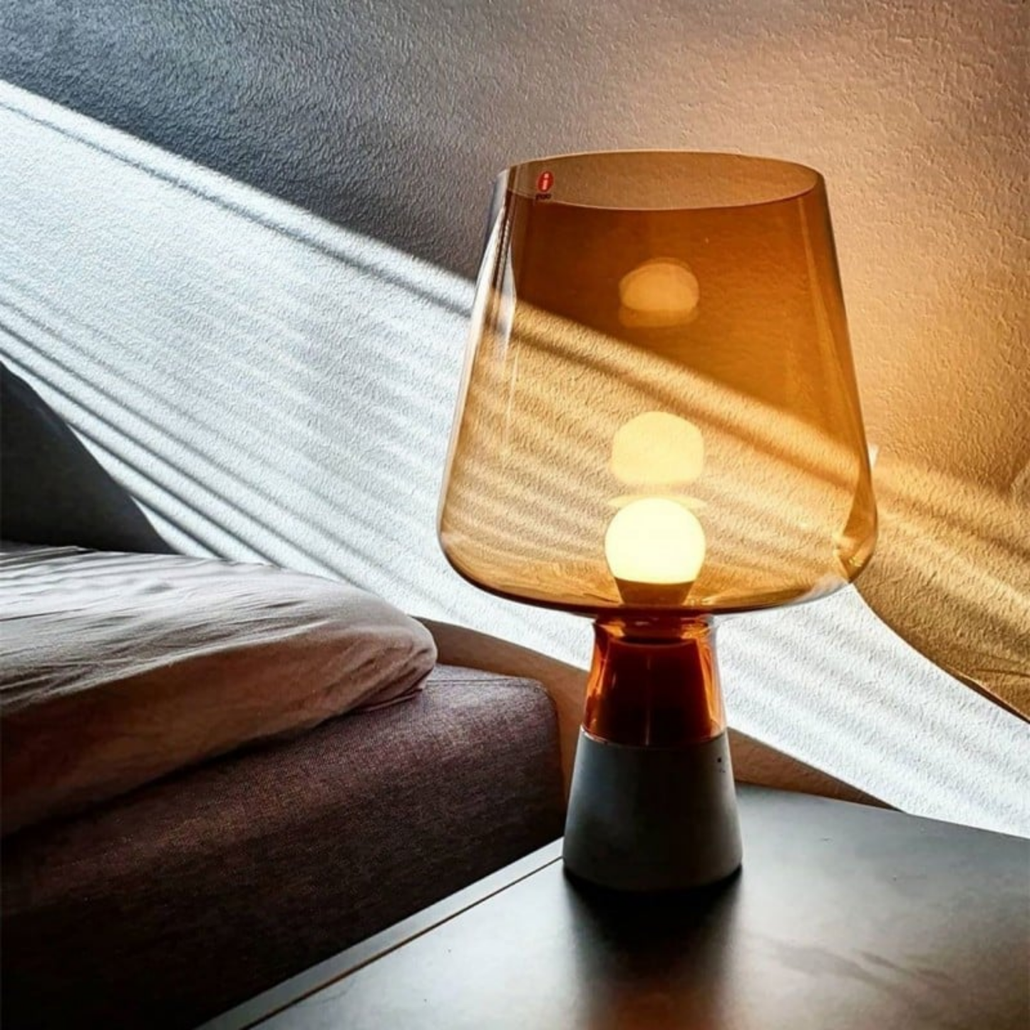 UrbanGlow Cement & Glass Table Lamp