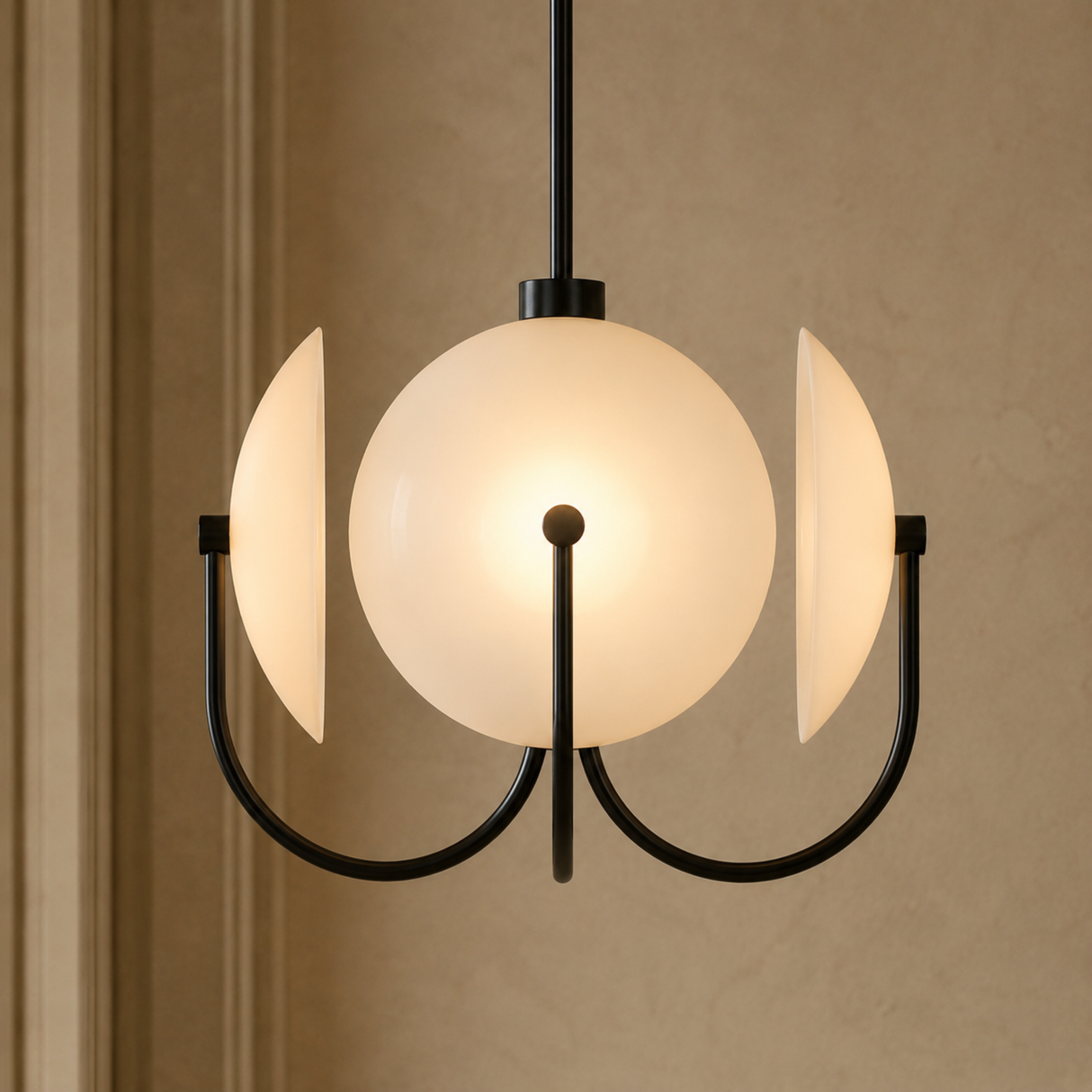 Solvane Orb Cream Pendant Light