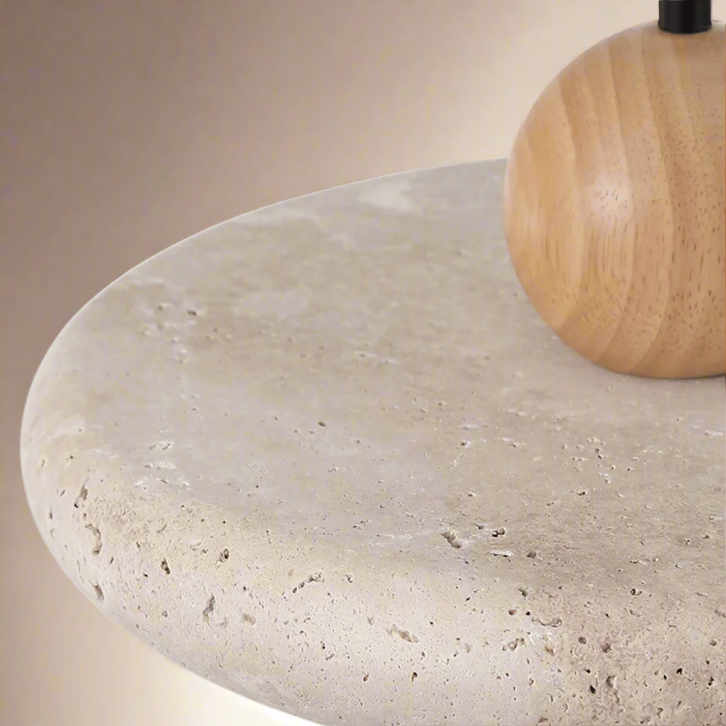 Close-up of a concrete surface with a wooden base on a white background