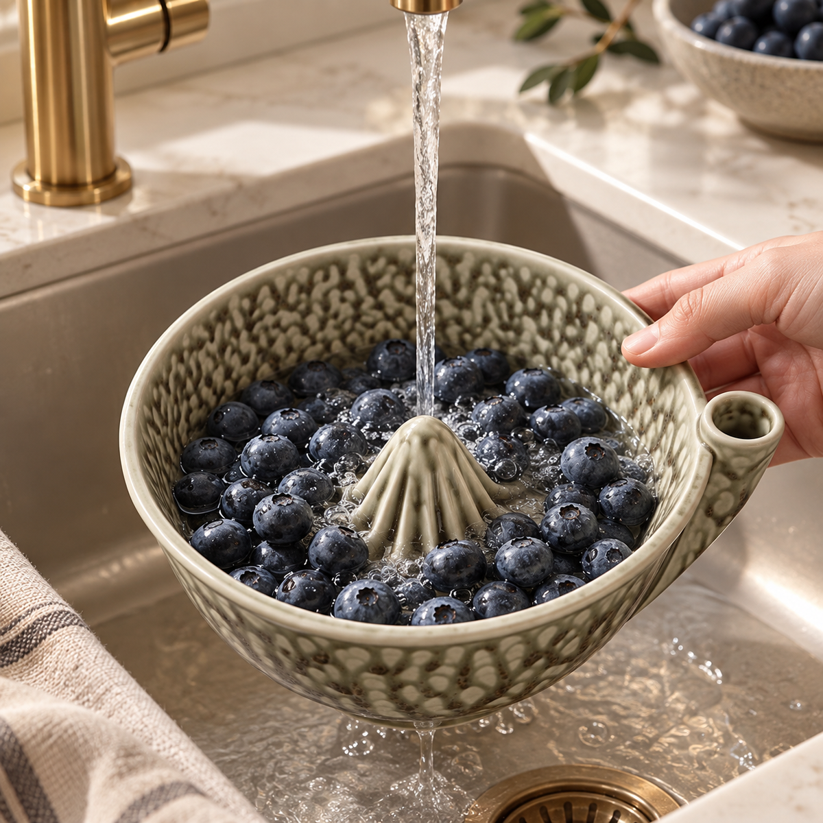 Rivelle Ceramic Berry Rinse Bowl