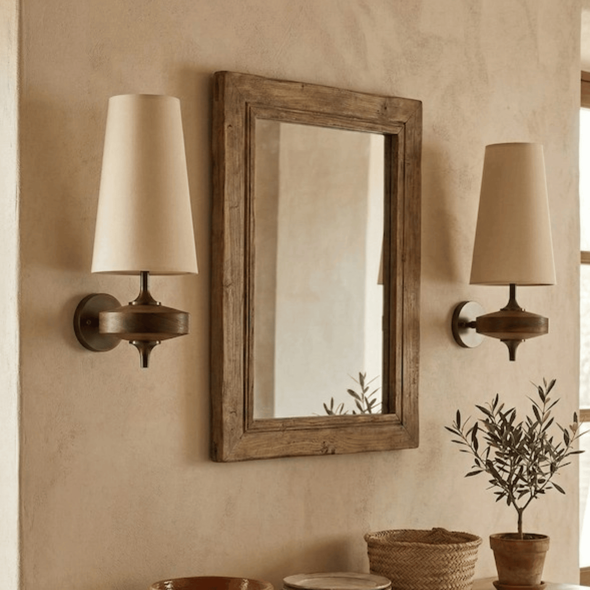 Auralis Single White Fabric Wall Light