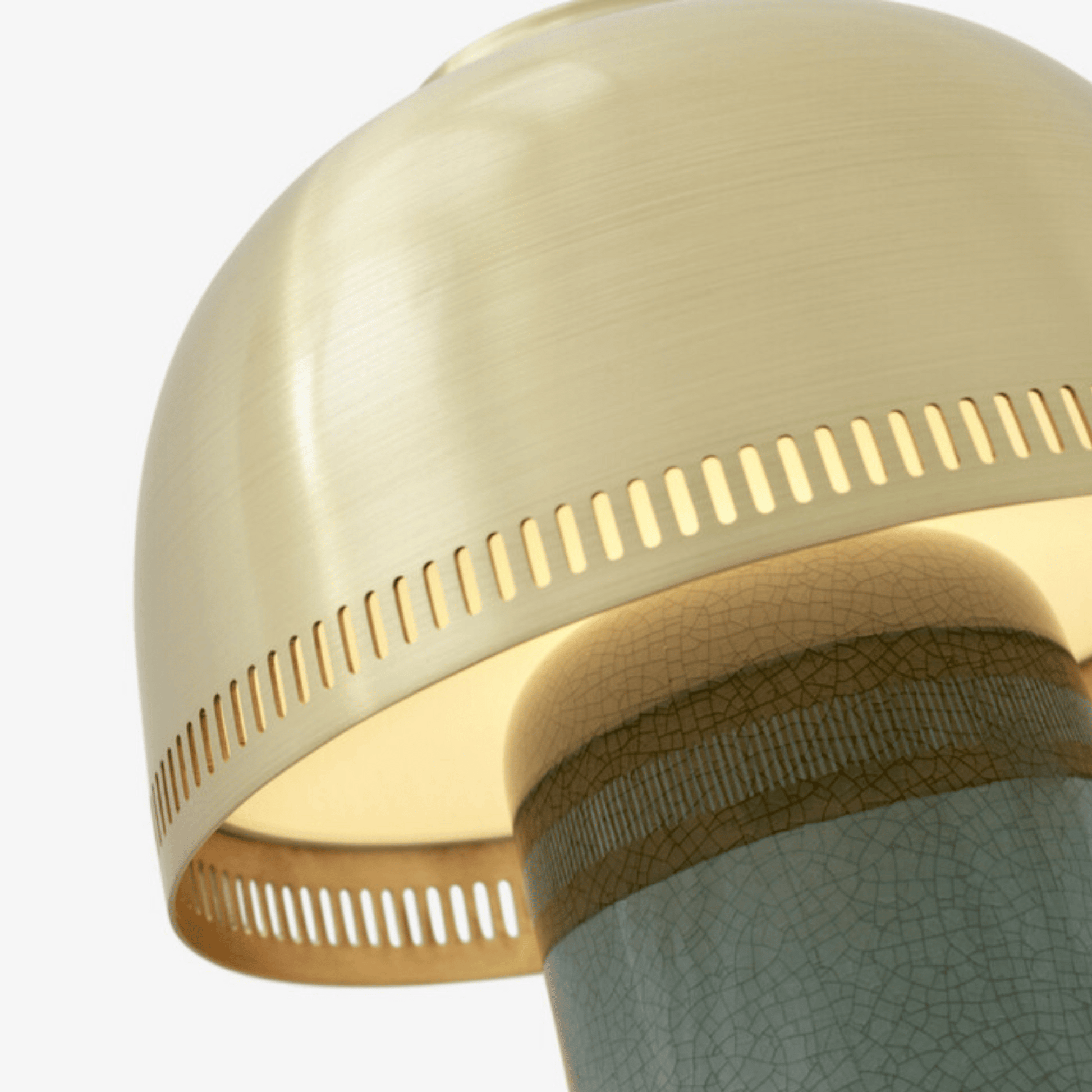 Beige helmet with a textured surface on a white background