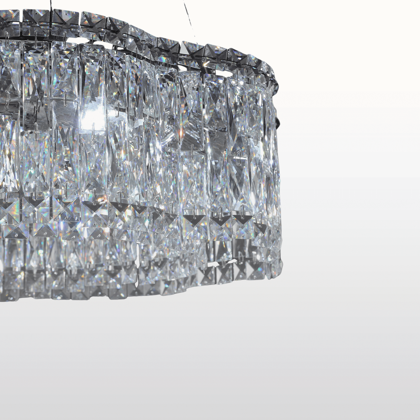 Crystal chandelier on a white background