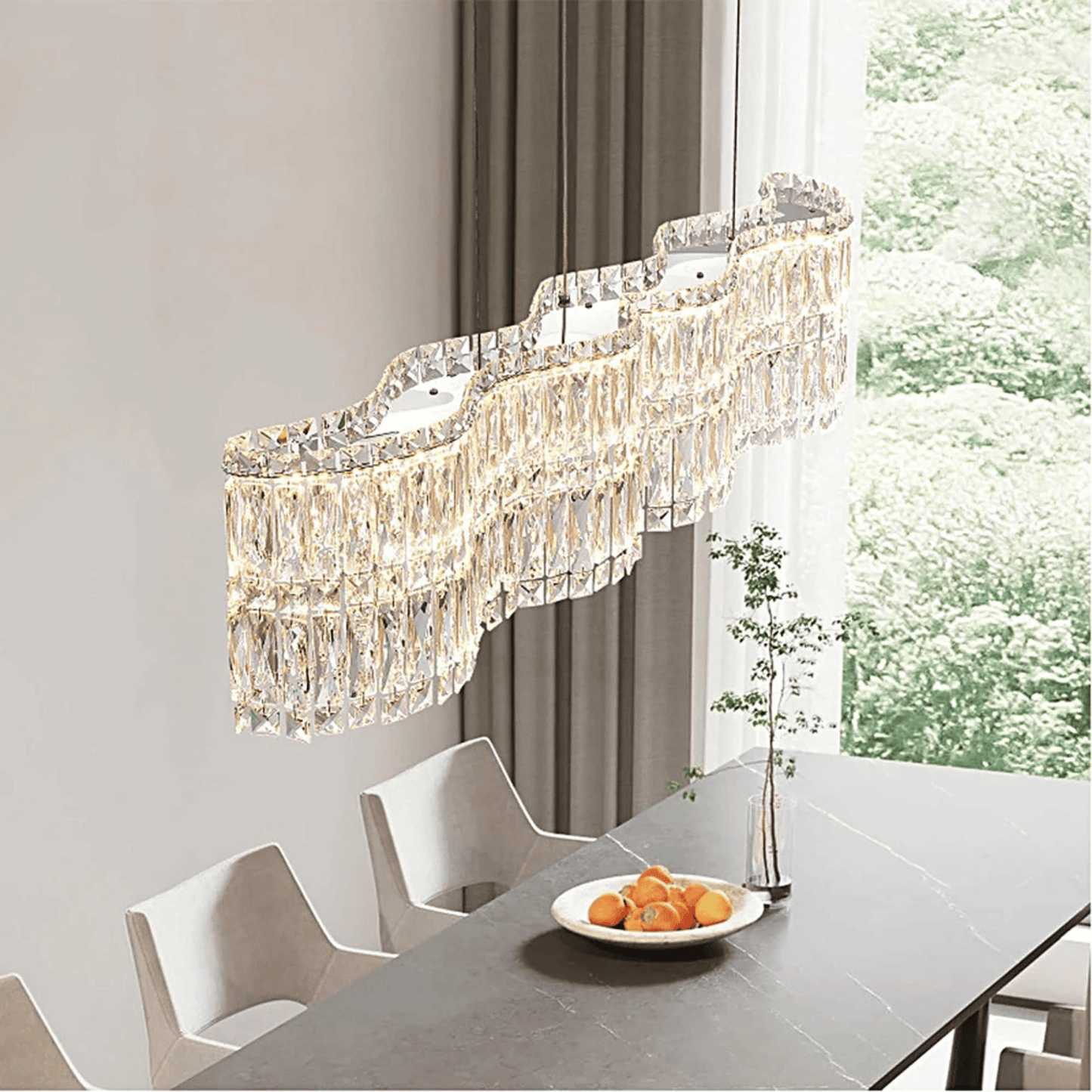Lumivelle Crystal Wave Chandelier