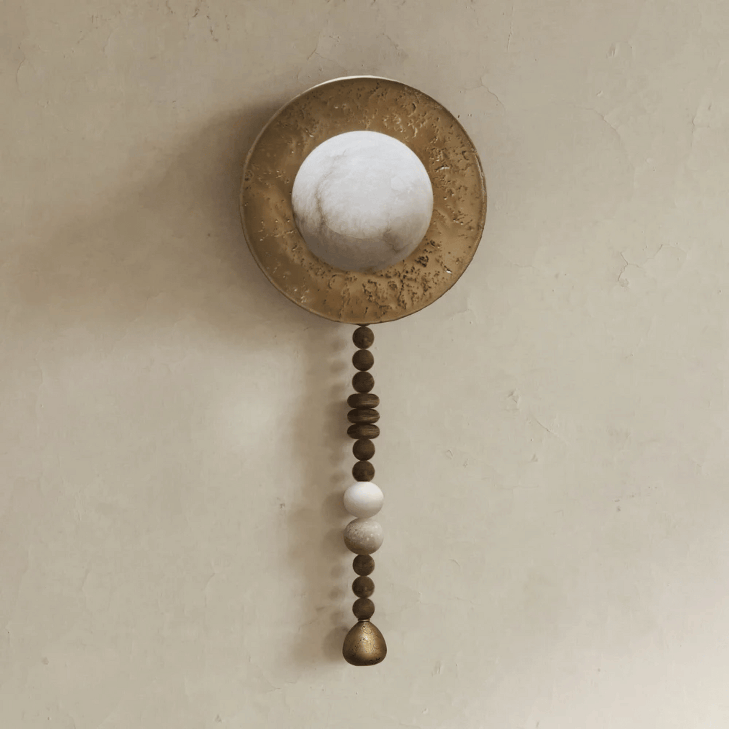 Aureum Wall Sconce – Retro Marble & Wood LED Light