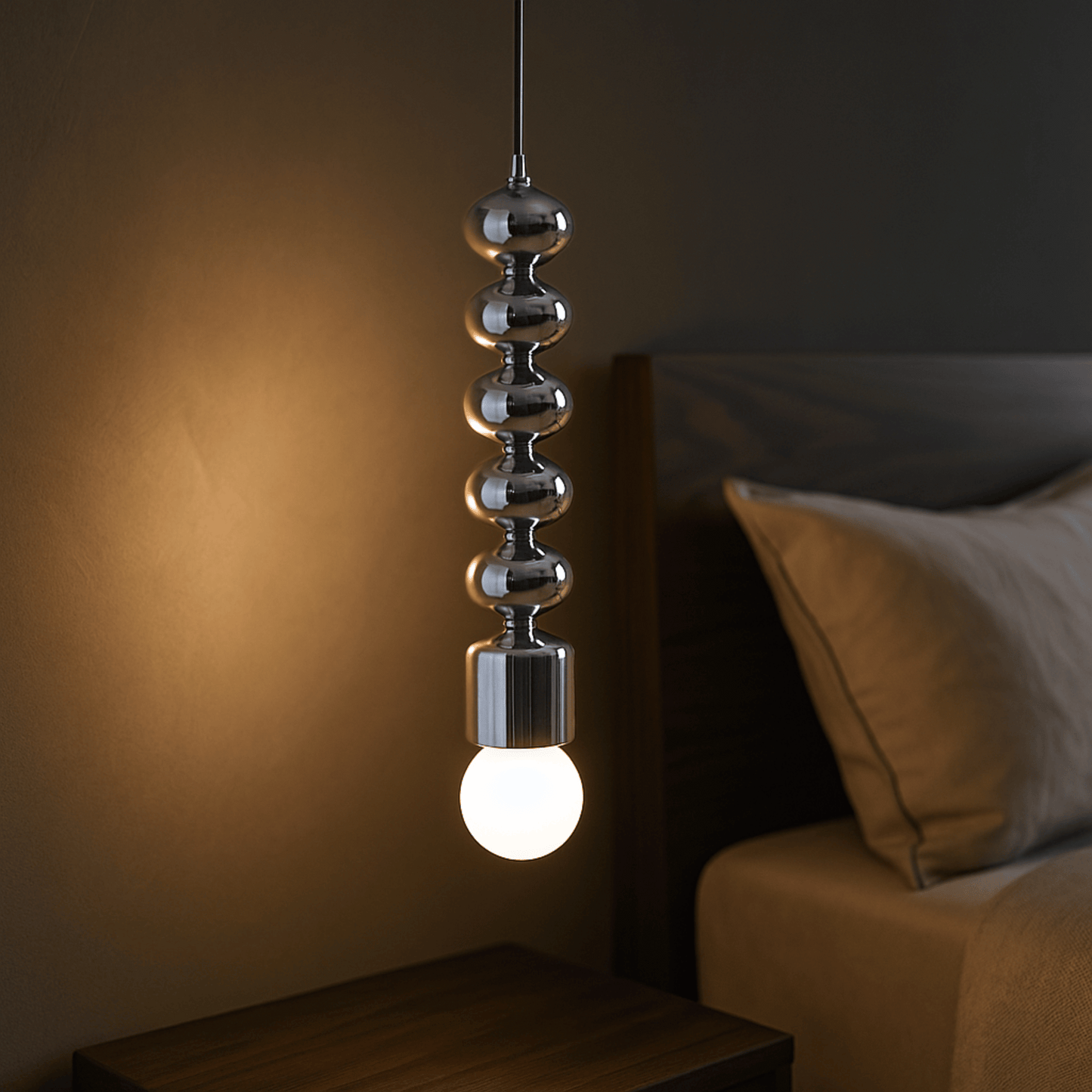 Lustra Chrome Pendant Light - E27 LED