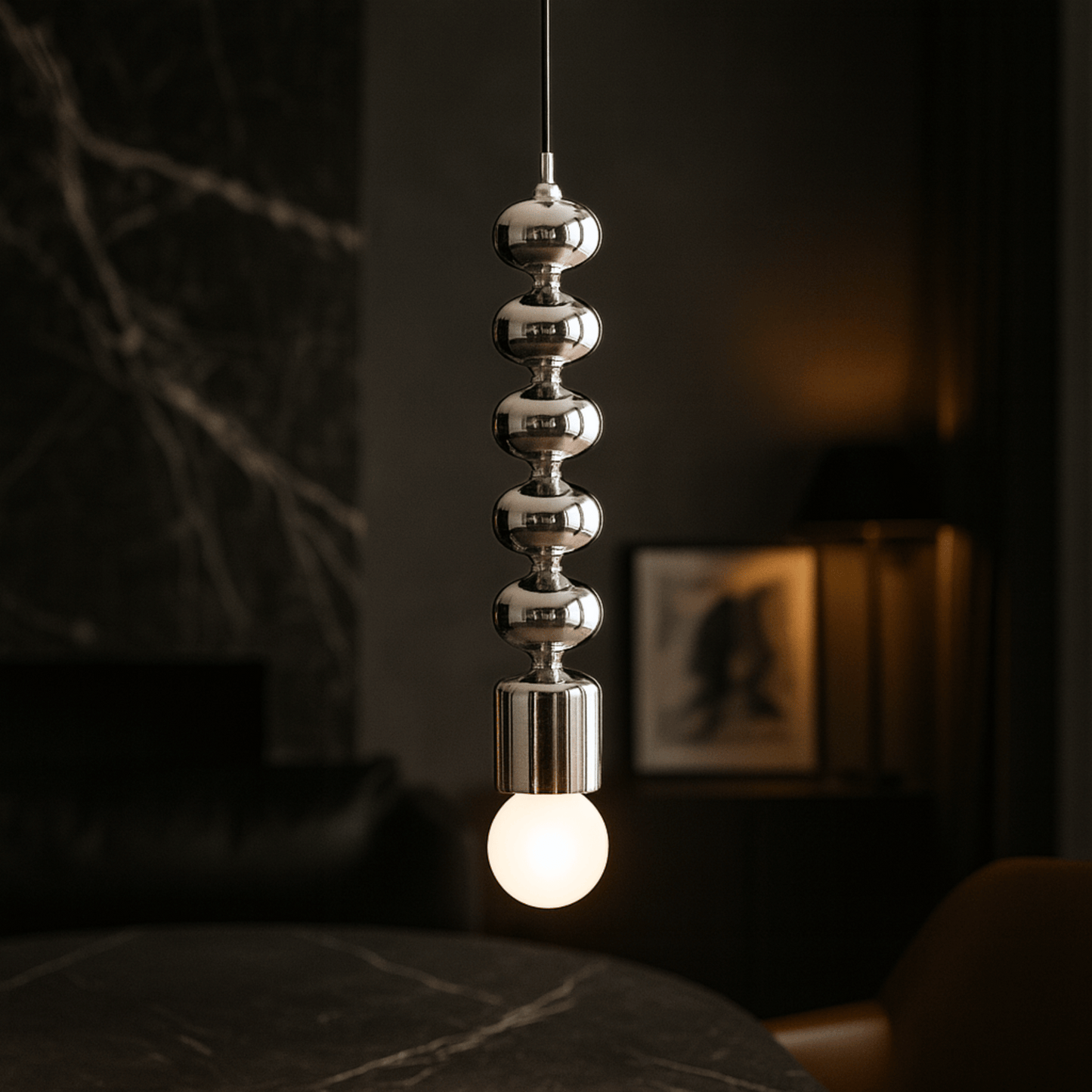 Lustra Chrome Pendant Light - E27 LED