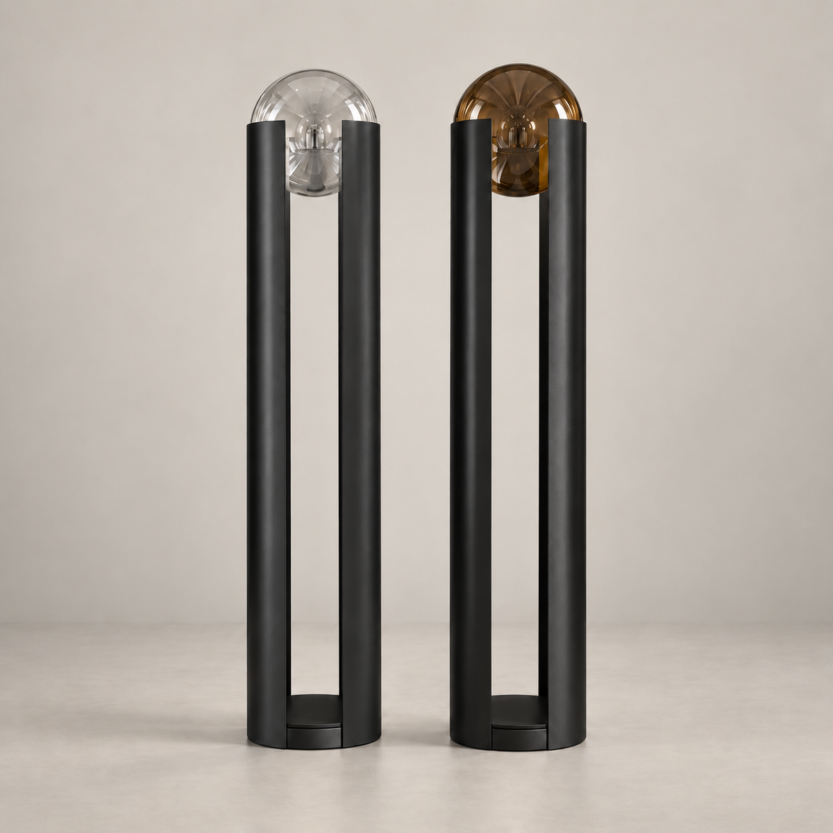 Luxury Brass Glass Ball Floor Lamp