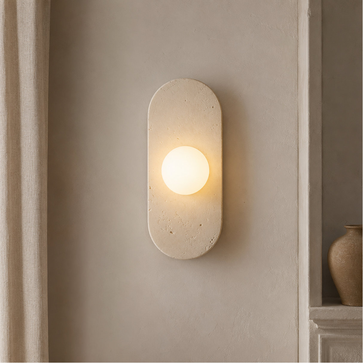 Kyoto Halo Stone Wall Lamp