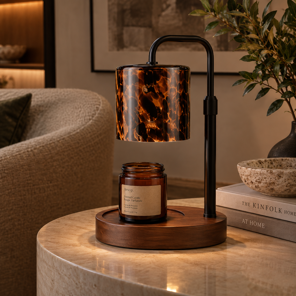 Tessera Glass Candle Warmer Lamp