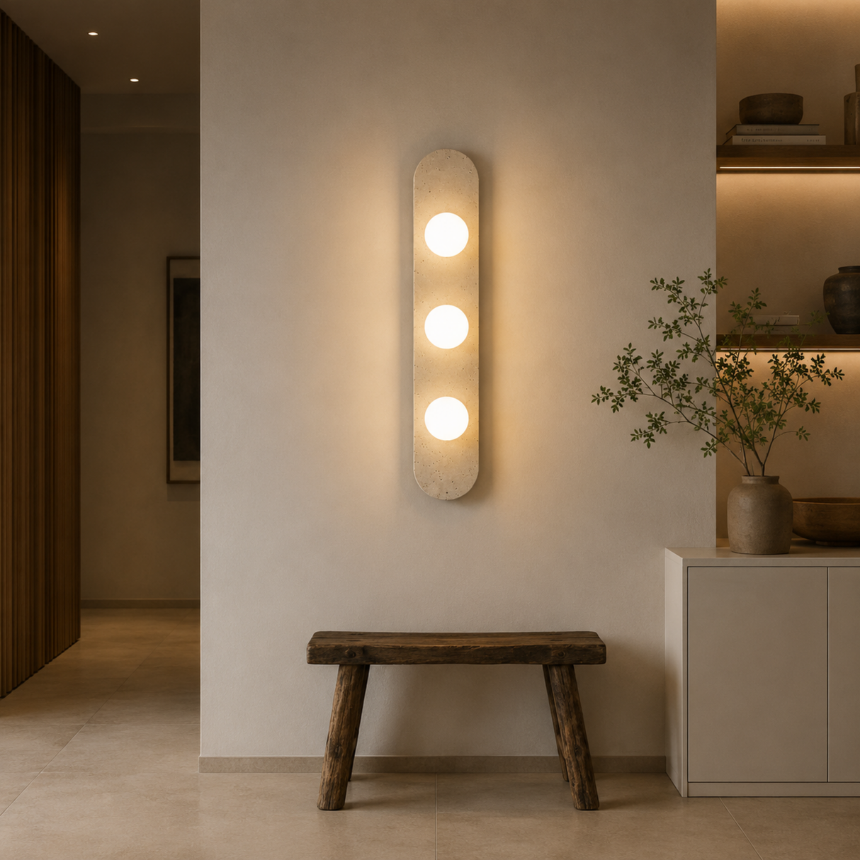 Kyoto Halo Stone Wall Lamp