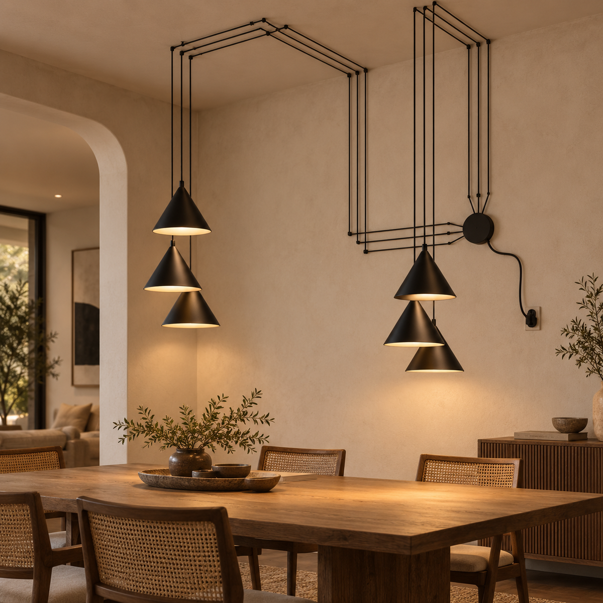 Virello Conical Multi-Drop Pendant Light