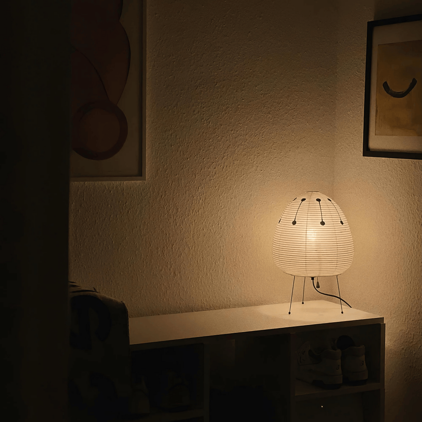 Kōan Rice Paper Table Lamp – Minimalist LED Serenity Light