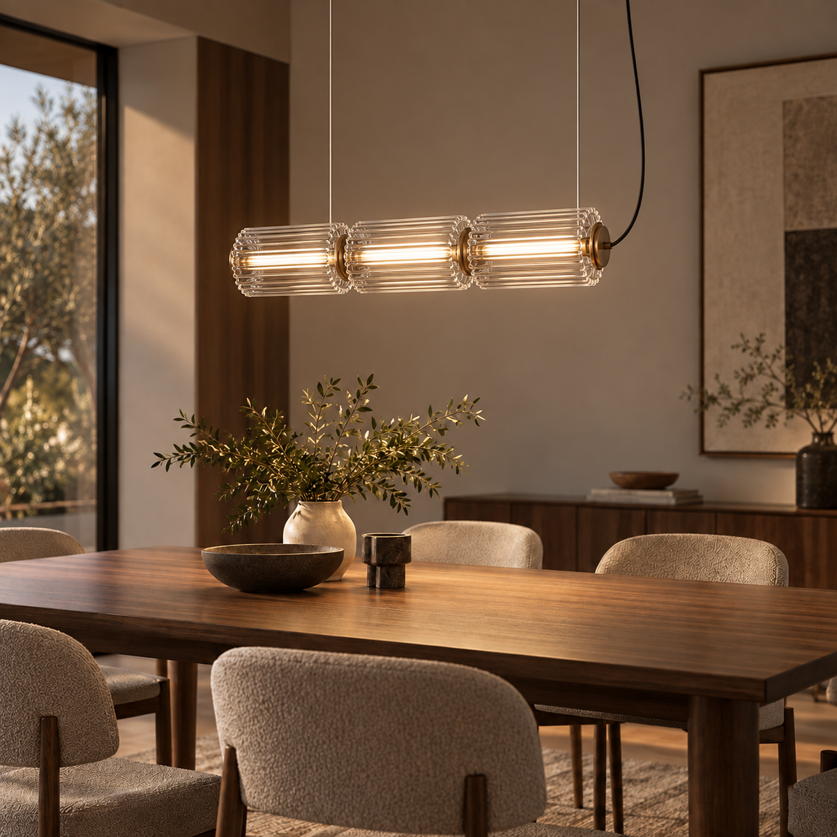 Astra Linear Glass Pendant Light
