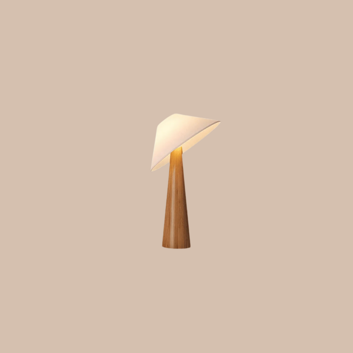 Japanese Wabi-Sabi Zen TableLamp – Solid Wood Standing Lamp for Living Room, Bedroom, and Study, 60cm Tall brown model