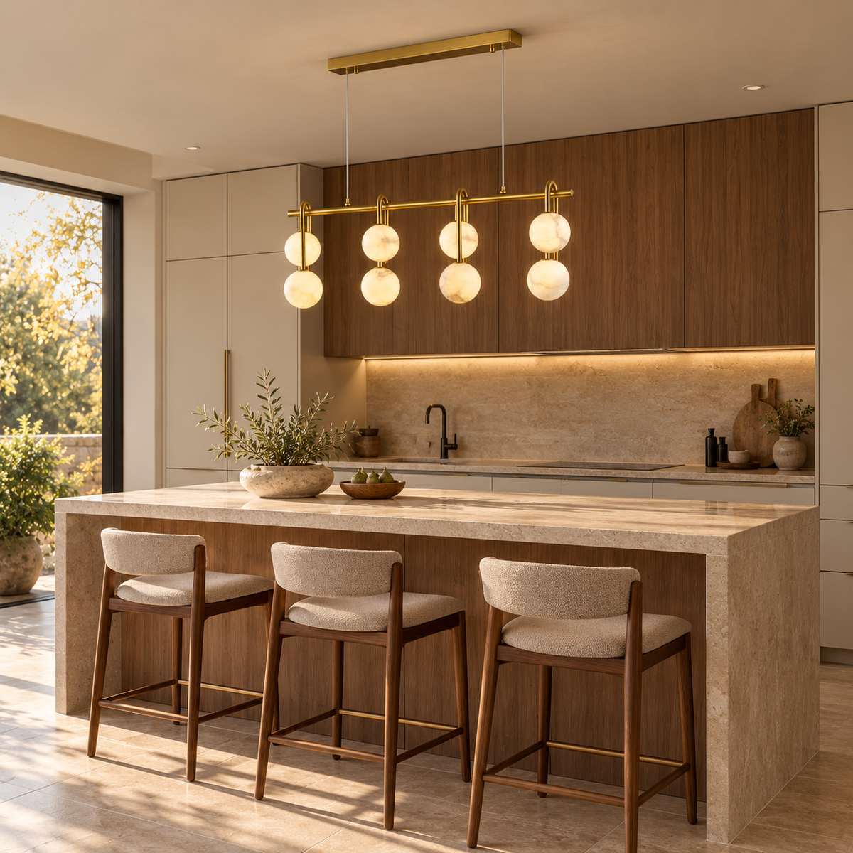 Alvara Linear Alabaster Chandelier