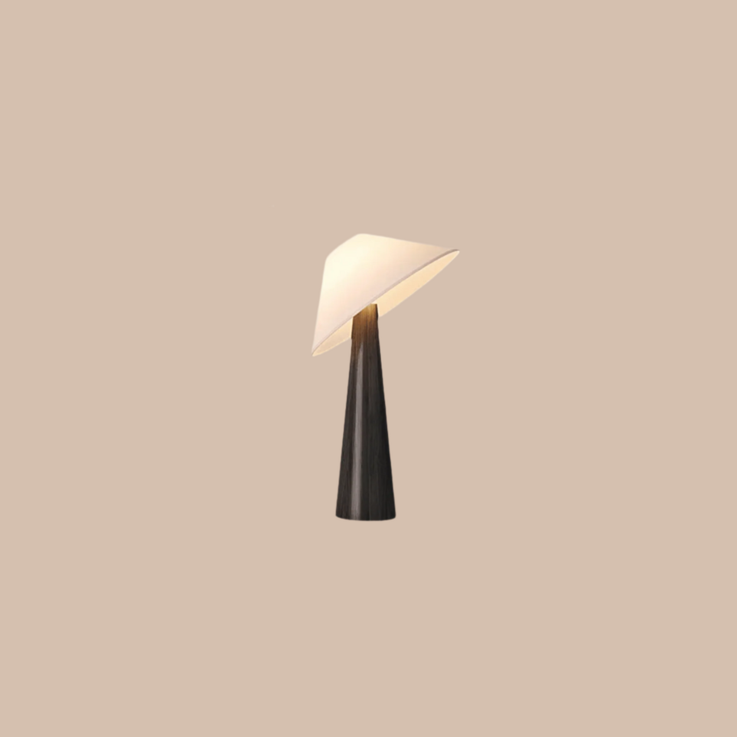 Japanese Wabi-Sabi Zen TableLamp – Solid Wood Standing Lamp for Living Room, Bedroom, and Study, 60 Icm Tall dark brown model