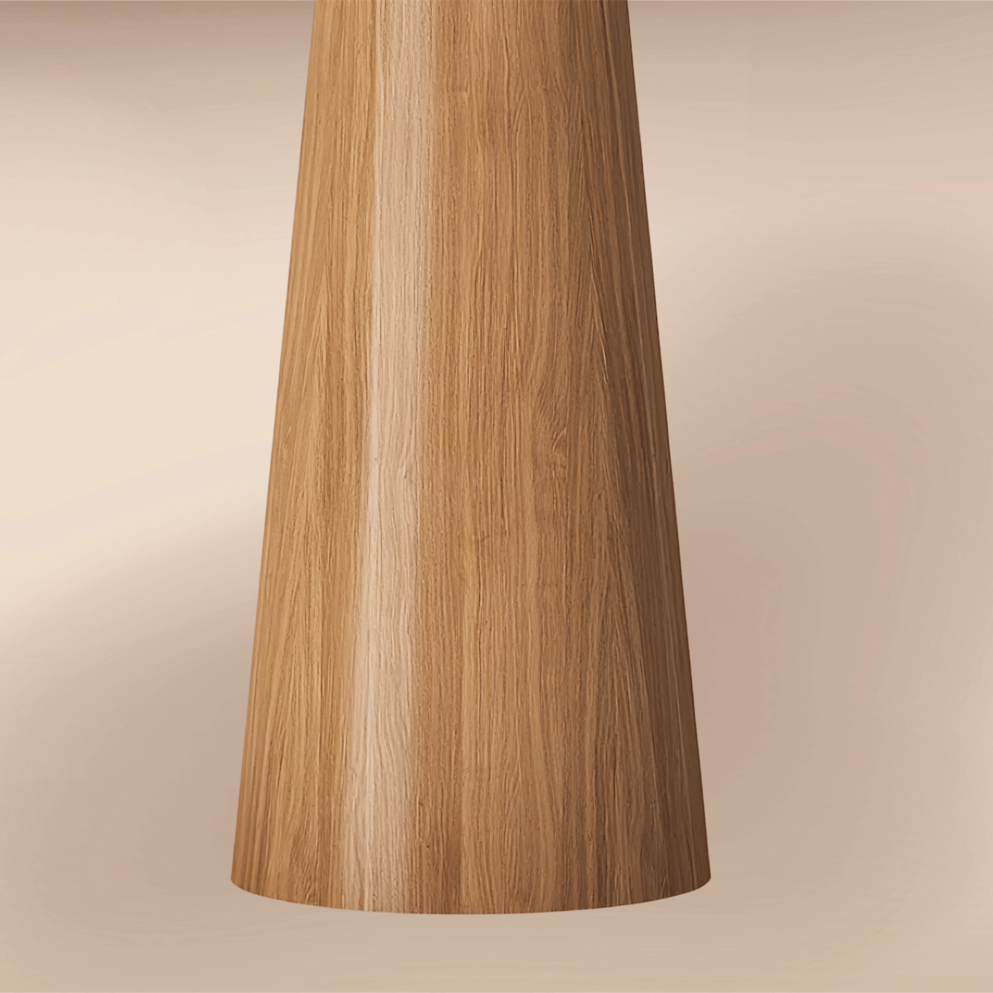 Japanese Wabi-Sabi Zen Lamp – Close look at Solid Wood Stand.