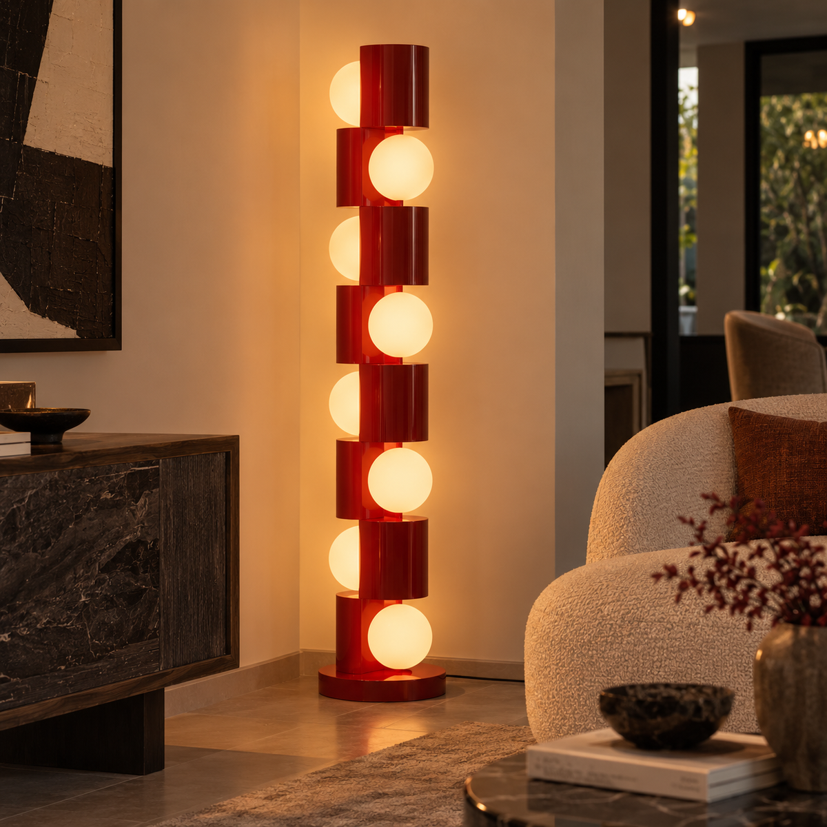 Orvella Geometric Globe Floor Lamp