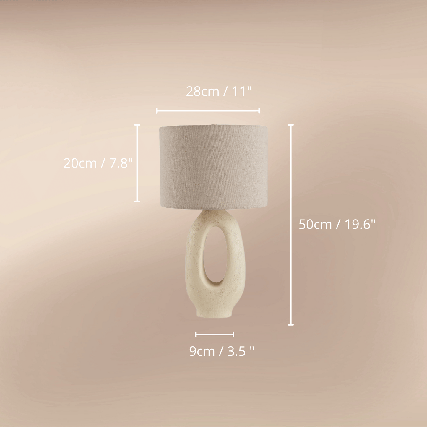 Modern Wabi-sabi table lamp combines artistic design with functionality, making it a perfect addition to your bedroom or living room. Beige & White