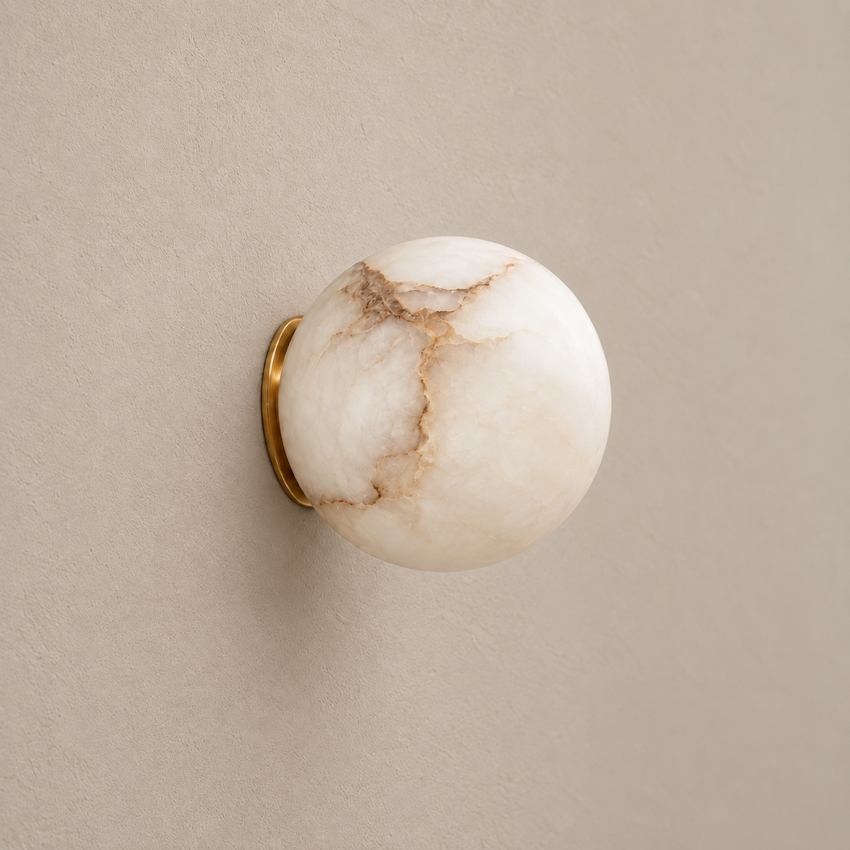 Alvara Alabaster Globe Wall Light