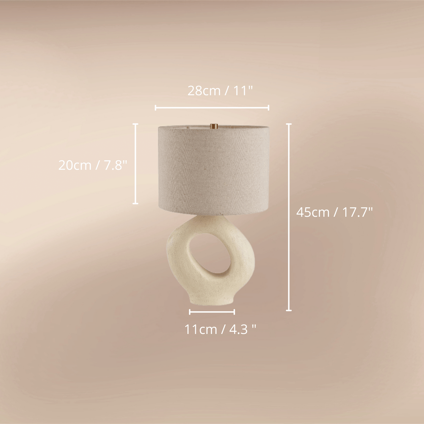 Modern Wabi-sabi table lamp combines artistic design with functionality, making it a perfect addition to your bedroom or living room. Beige