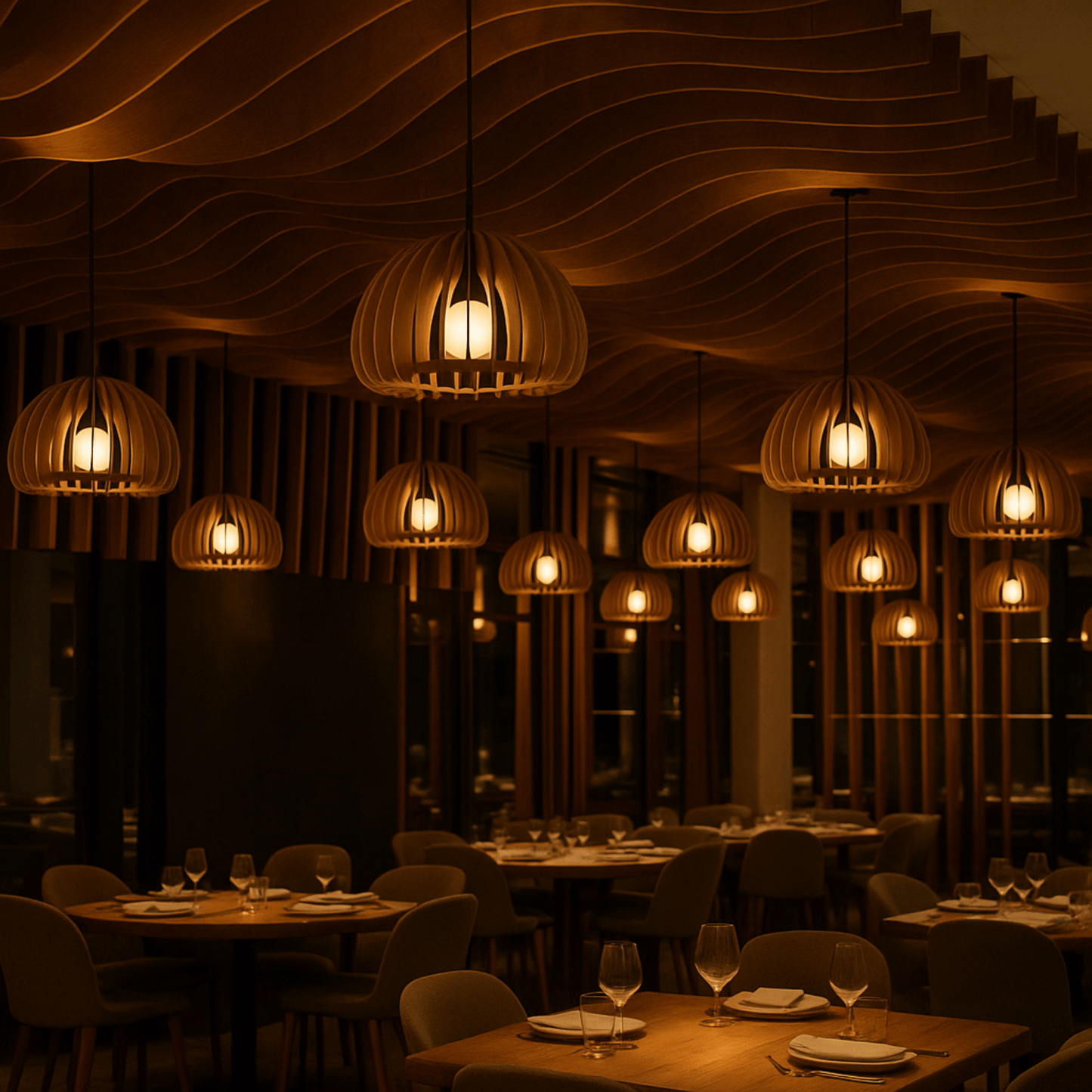 Sonora Felt Pendant Light – Modern Acoustic Noise-Reducing LED Chandelier