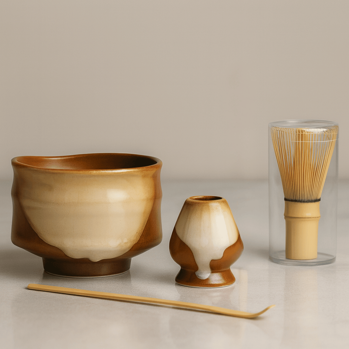 Kaze Matcha Set – 4-Piece Ceramic Tea Ritual Kit