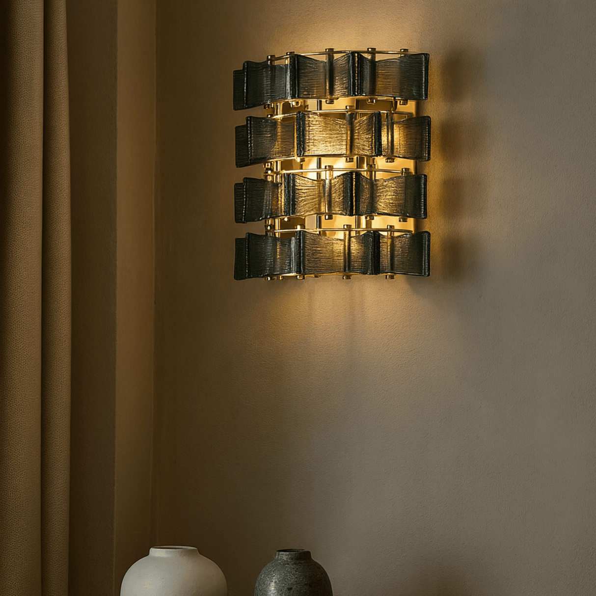 Lumière Blue Éclat Art Deco Wall Sconce