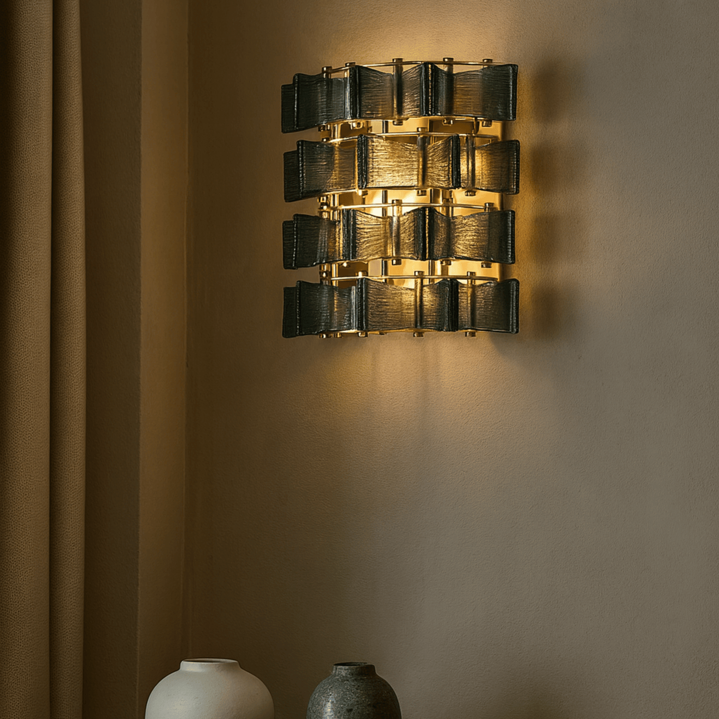 Lumière Amber Éclat Art Deco Wall Sconce