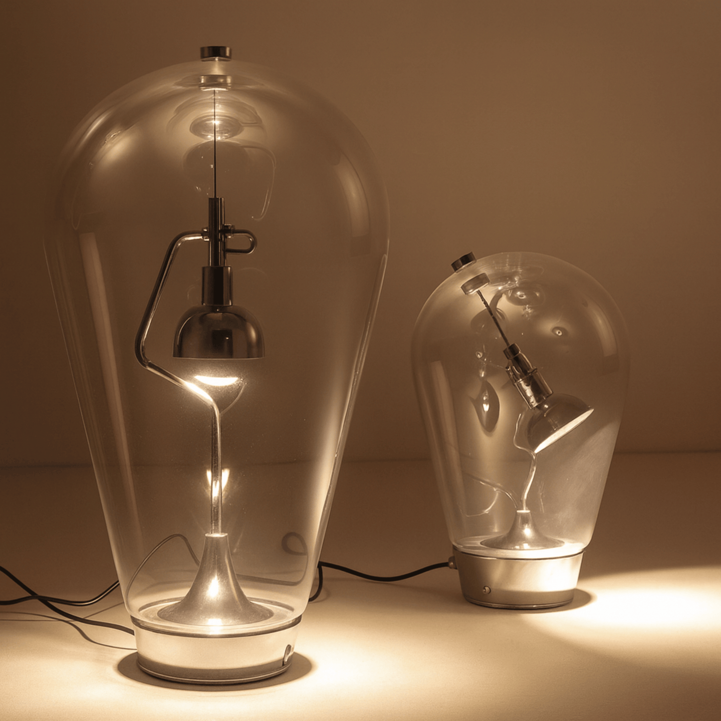 Vetrina Italian Vintage Glass Table Lamp