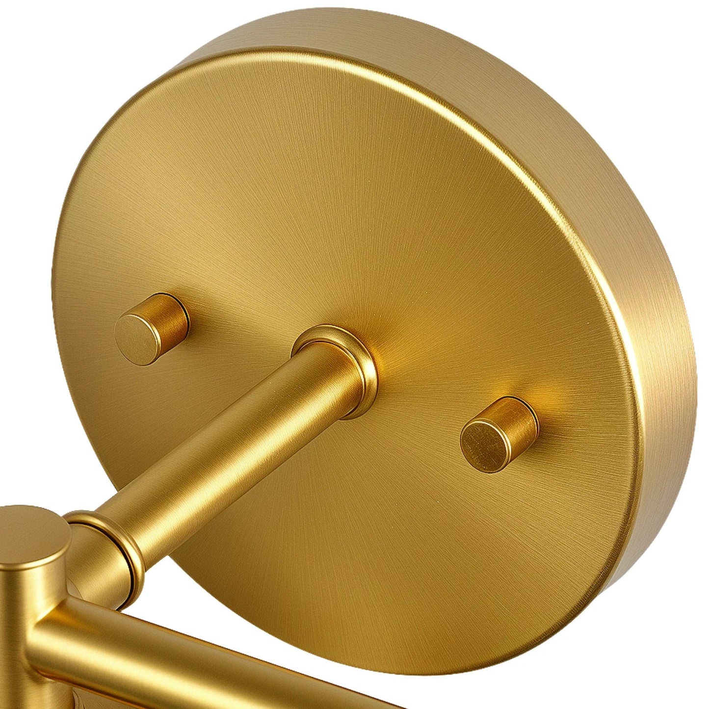 Gold door handle on a white background