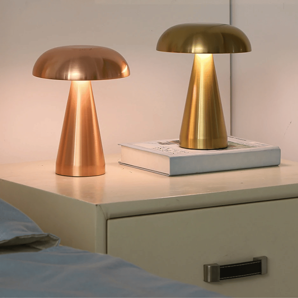 Illuminate your space with the Glowshroom Retro Mushroom LED Table Lamp – Rechargeable Touch Sensor Light, perfect for decor.