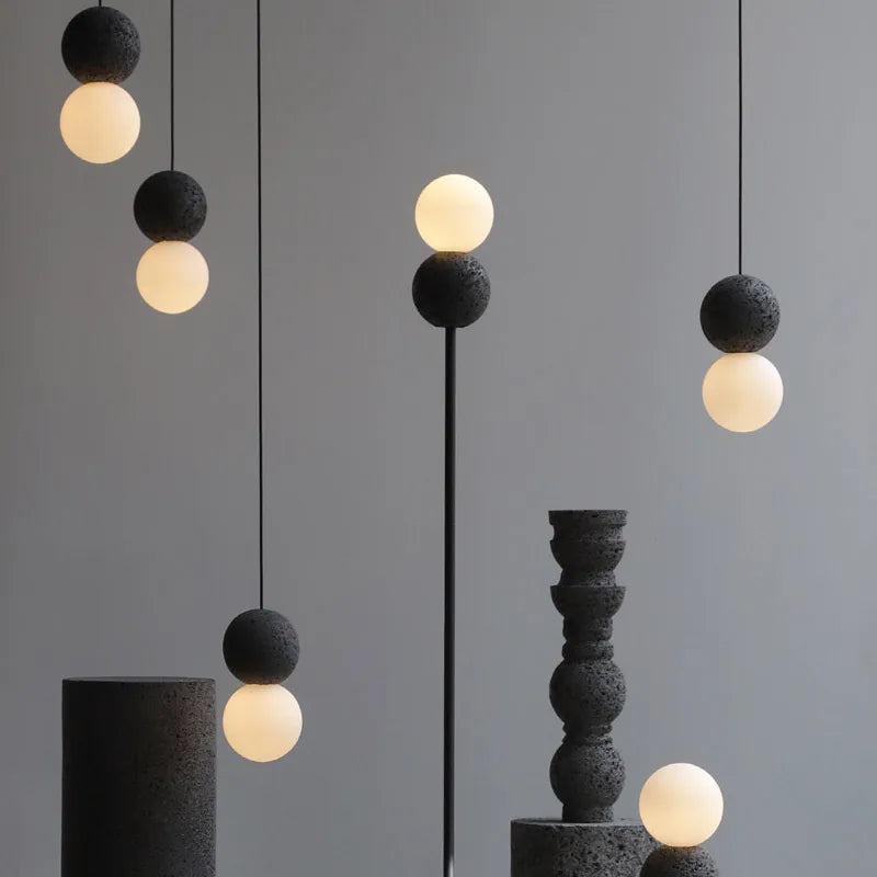 Stylish Minimalist Terrazzo Pendant Light for Nordic staircases, restaurants, and bedrooms by Artpad. Perfect bedside lamp.