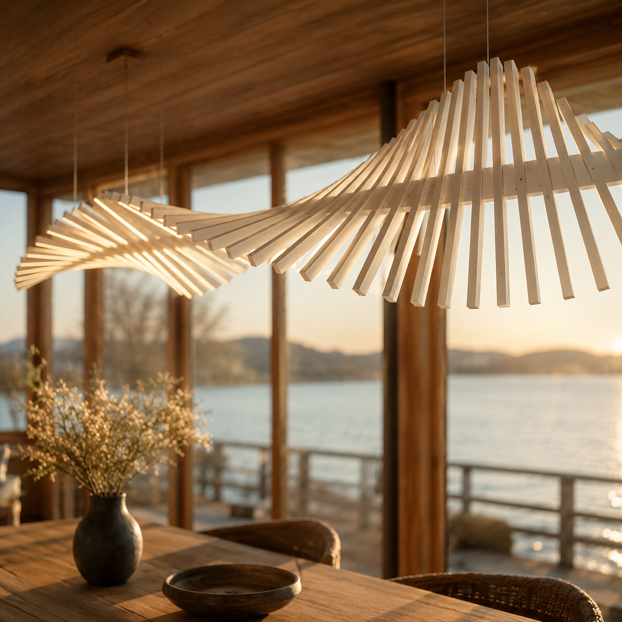White Karethos Dawn Modern Ceiling Chandelier