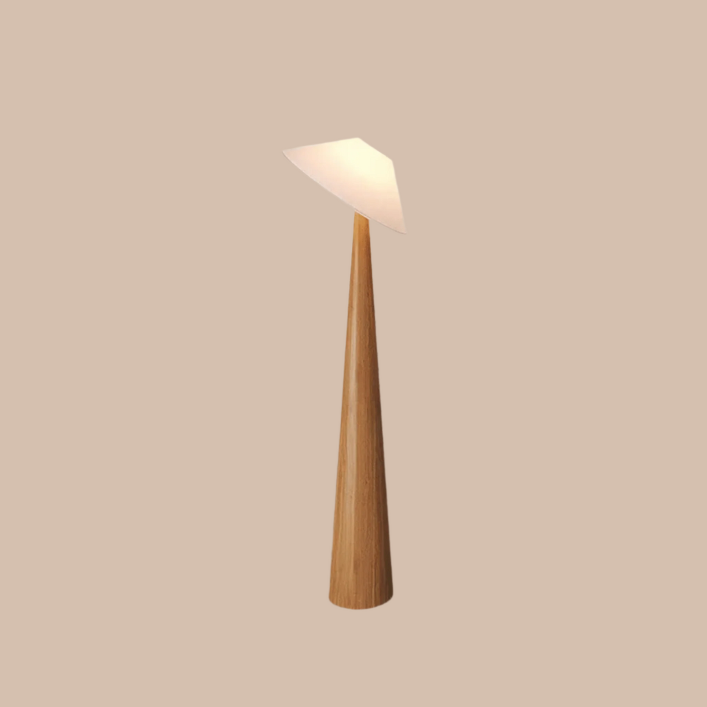 Japanese Wabi-Sabi Zen Floor Lamp – Solid Wood Standing Lamp for Living Room, Bedroom, and Study, 165cm Tall brown model