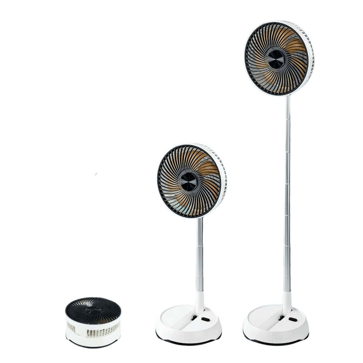 Portable Foldable Oscillating Standing Fan – Rechargeable Pedestal offers versatile cooling for home and office use.