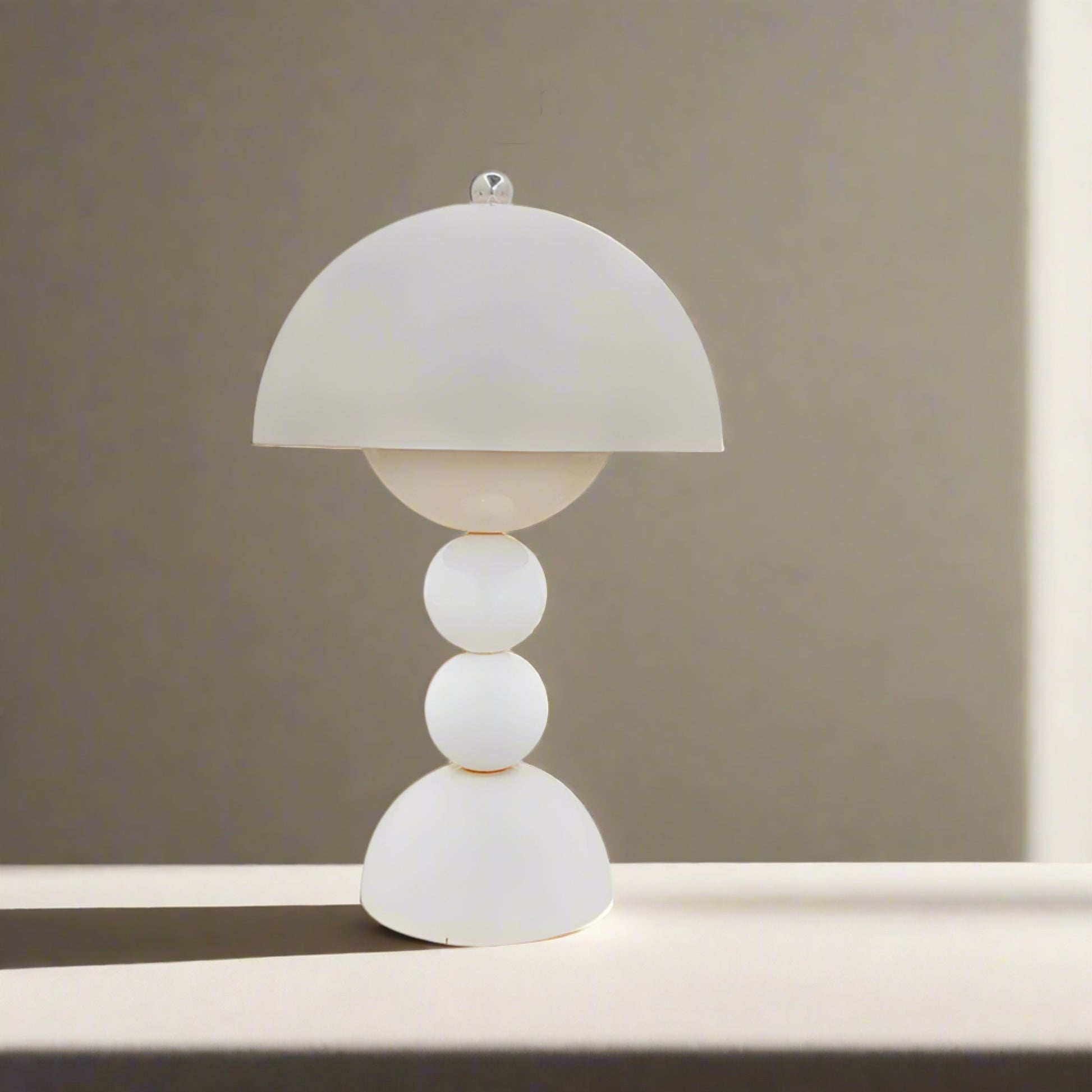 White table lamp on a white background
