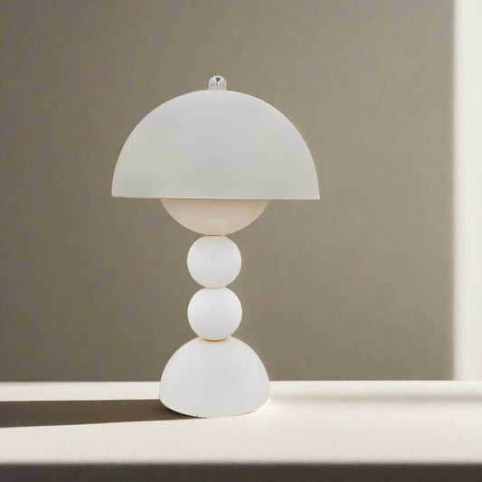 White table lamp on a white background
