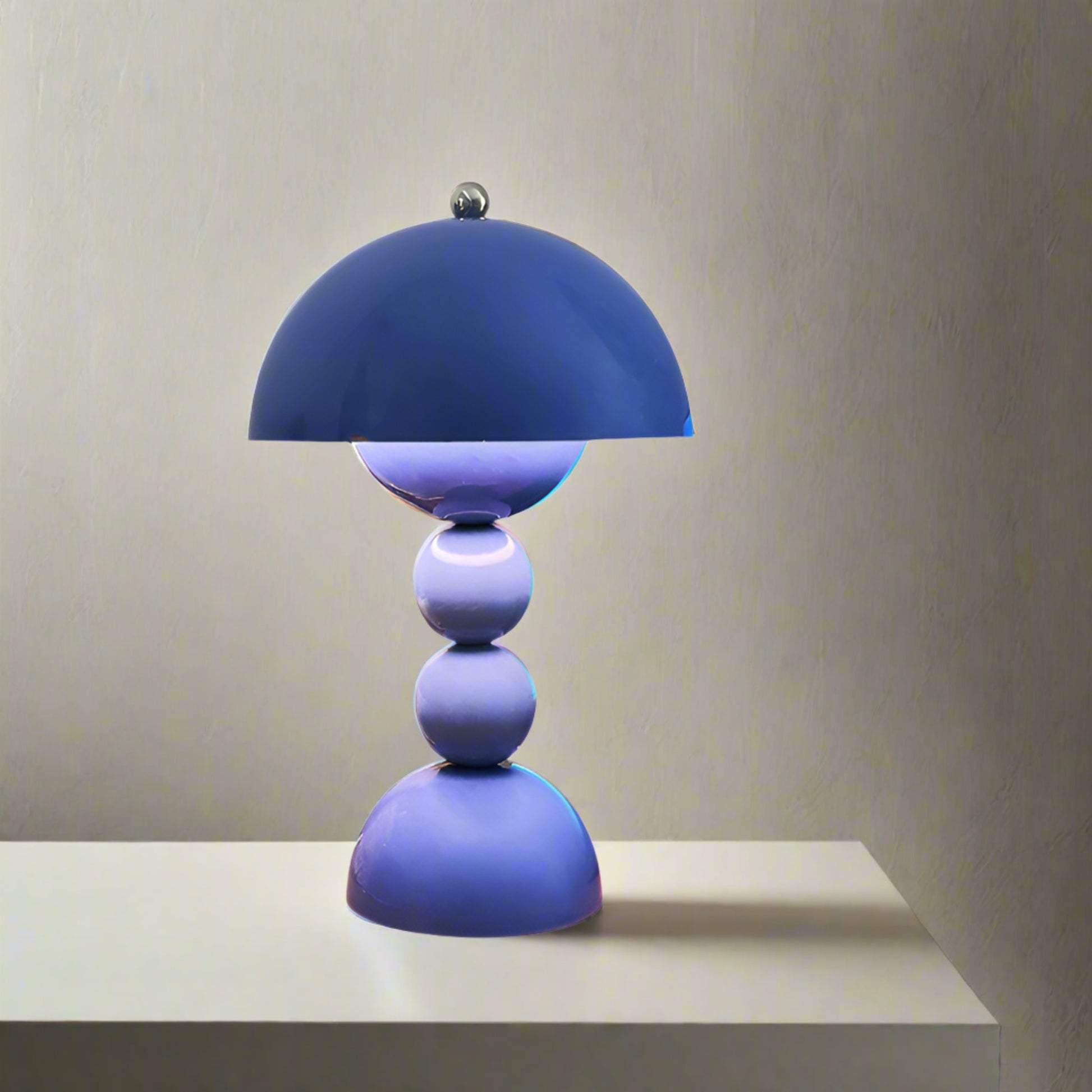 Blue lamp on a white background