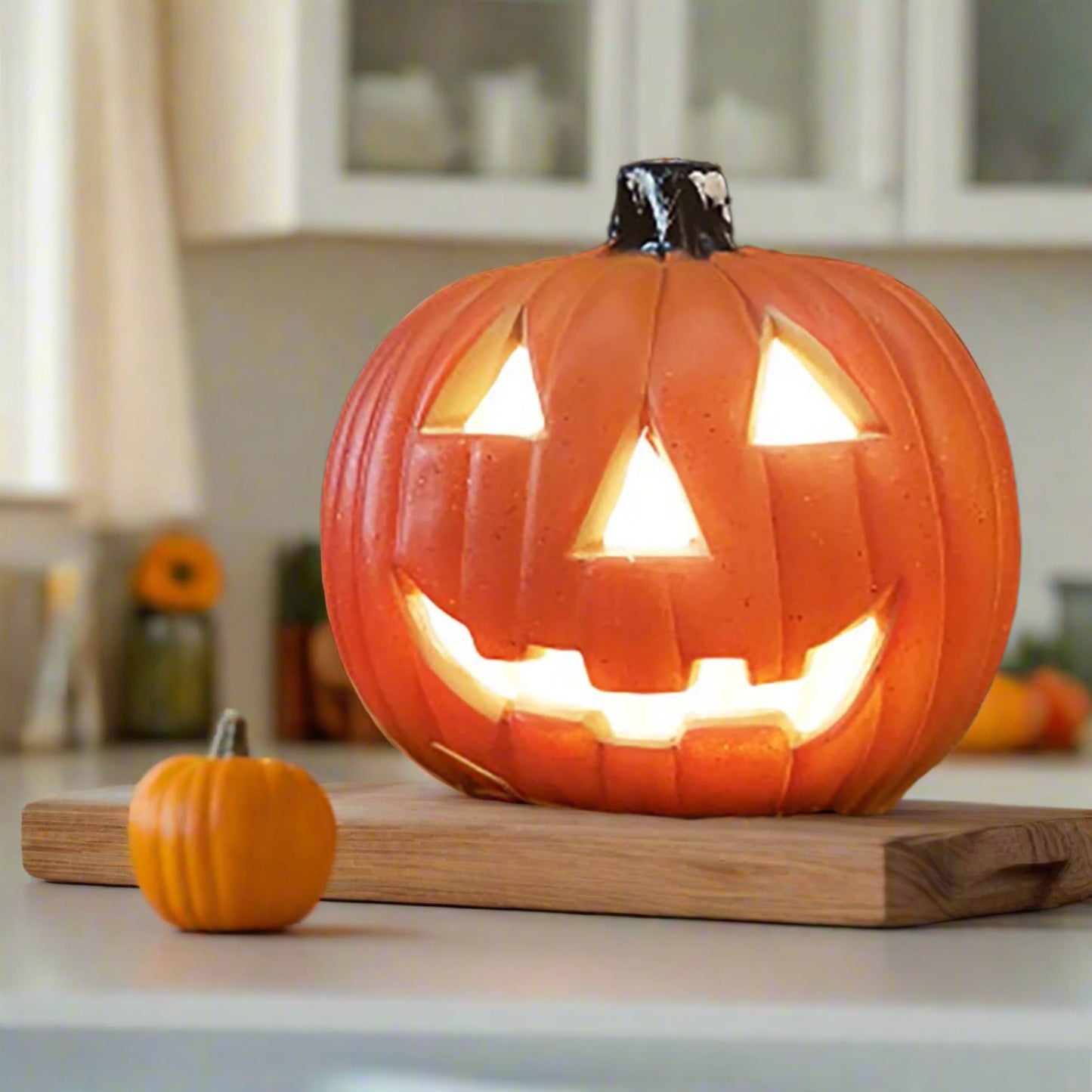 LumoJack Hollow Pumpkin Lantern – Indoor & Outdoor Halloween Light-Up