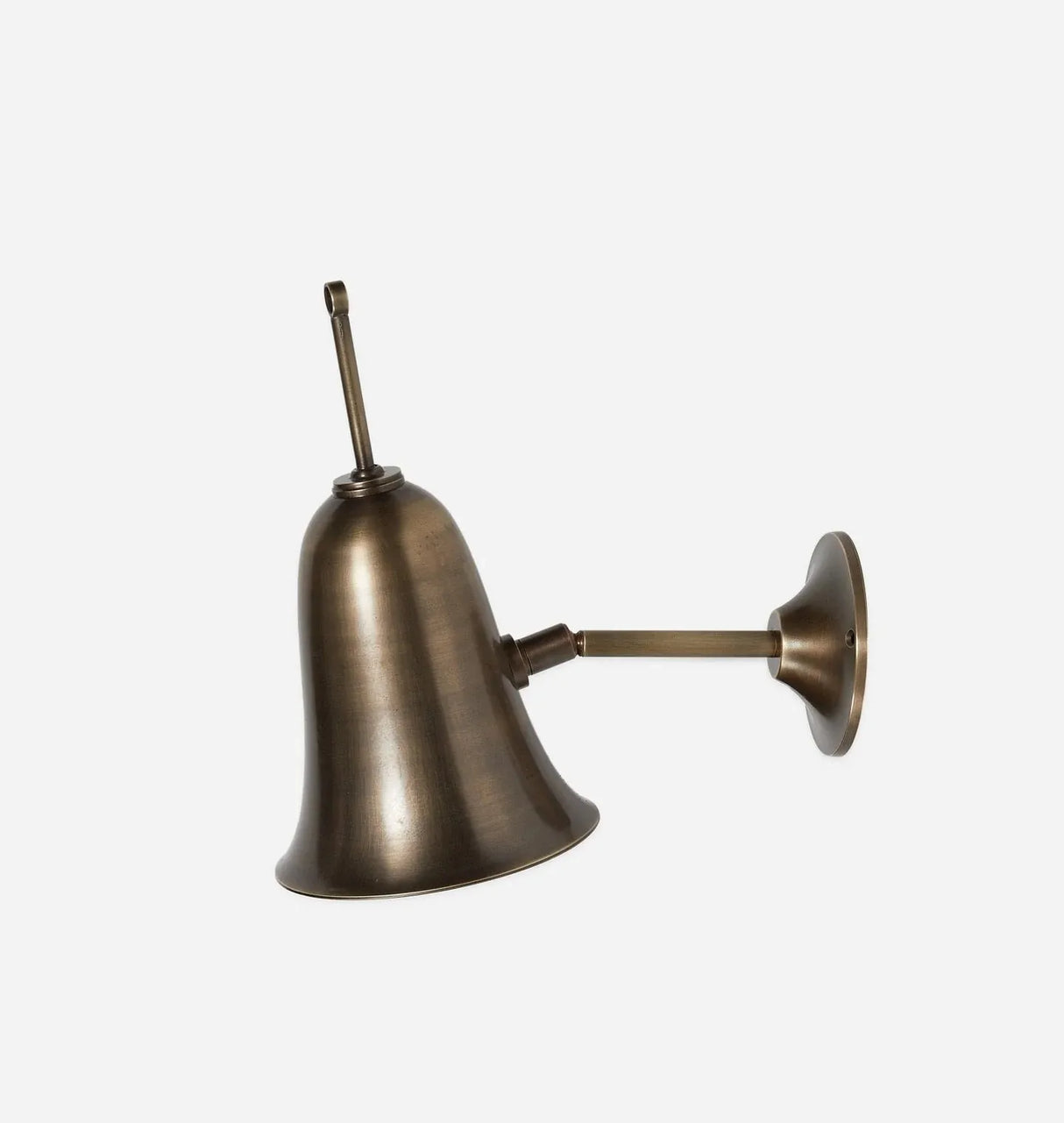 Bronze wall-mounted lamp on a white background