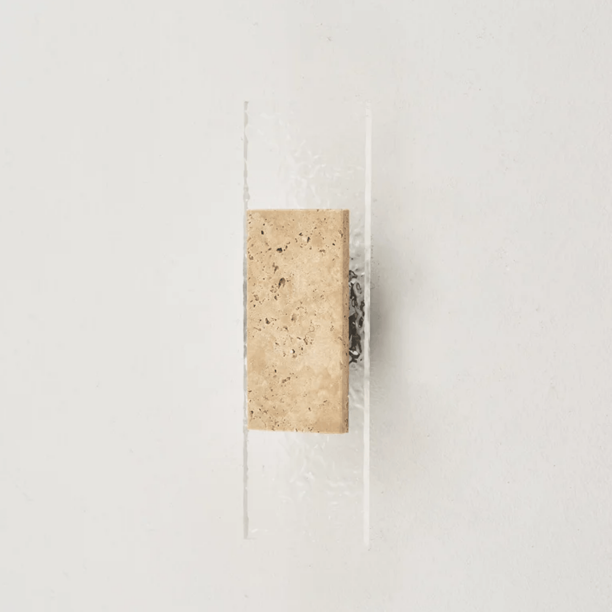 Rectangular block with textured surface on a white background