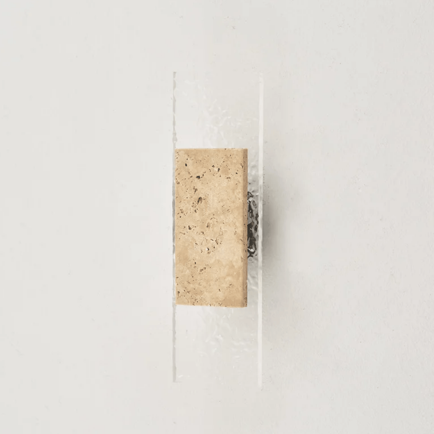 Rectangular block with textured surface on a white background