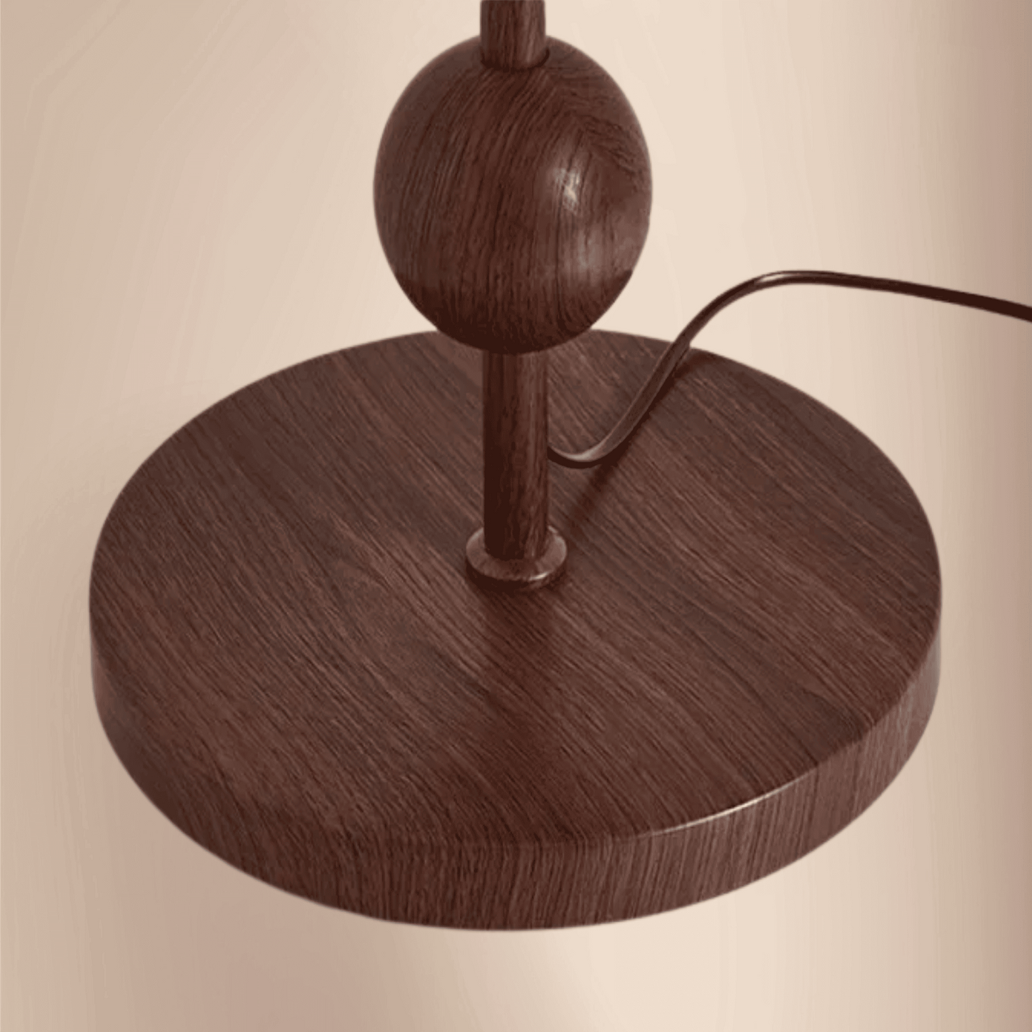 Close look at Modern White Mushroom table lamp close look