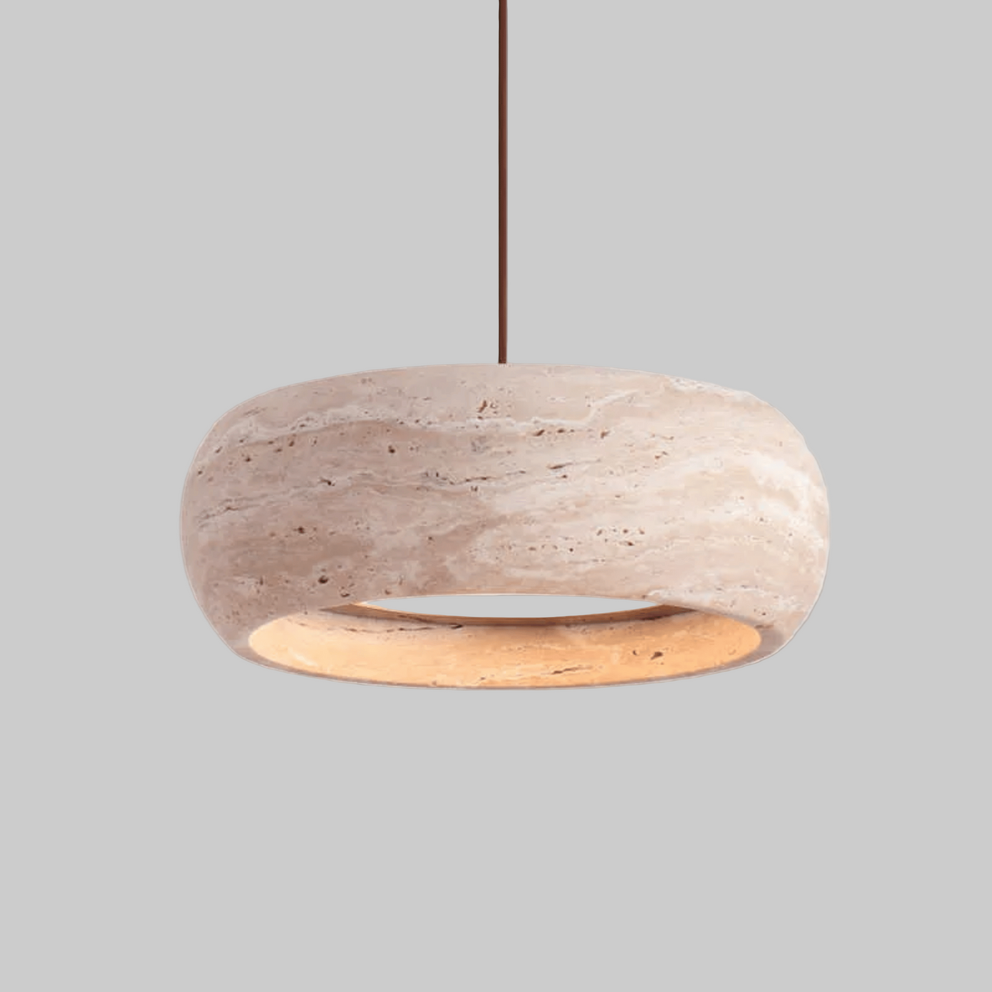 Concrete pendant light on a white background