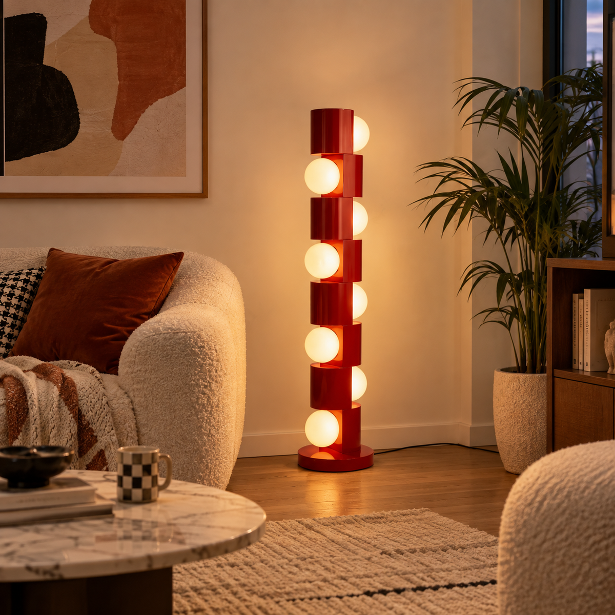 Orvella Geometric Globe Floor Lamp