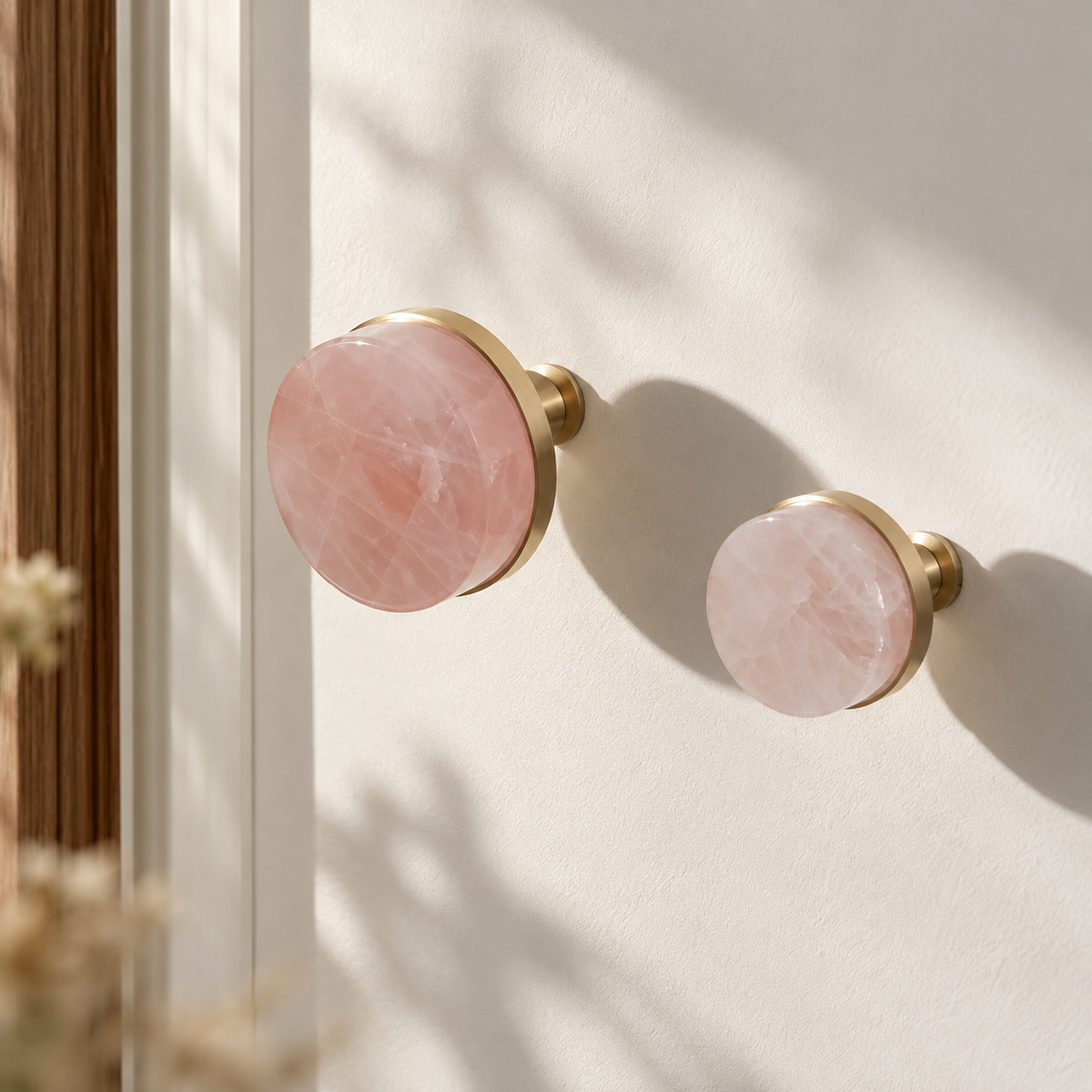 Roselle Crystal & Brass Cabinet Knobs
