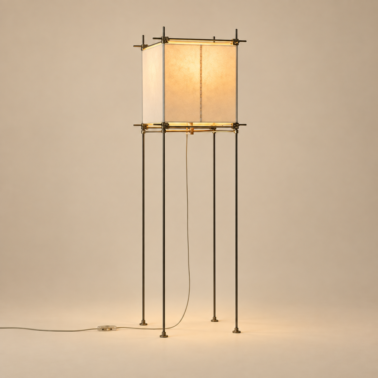 Avela Parchment Cube Floor Lamp